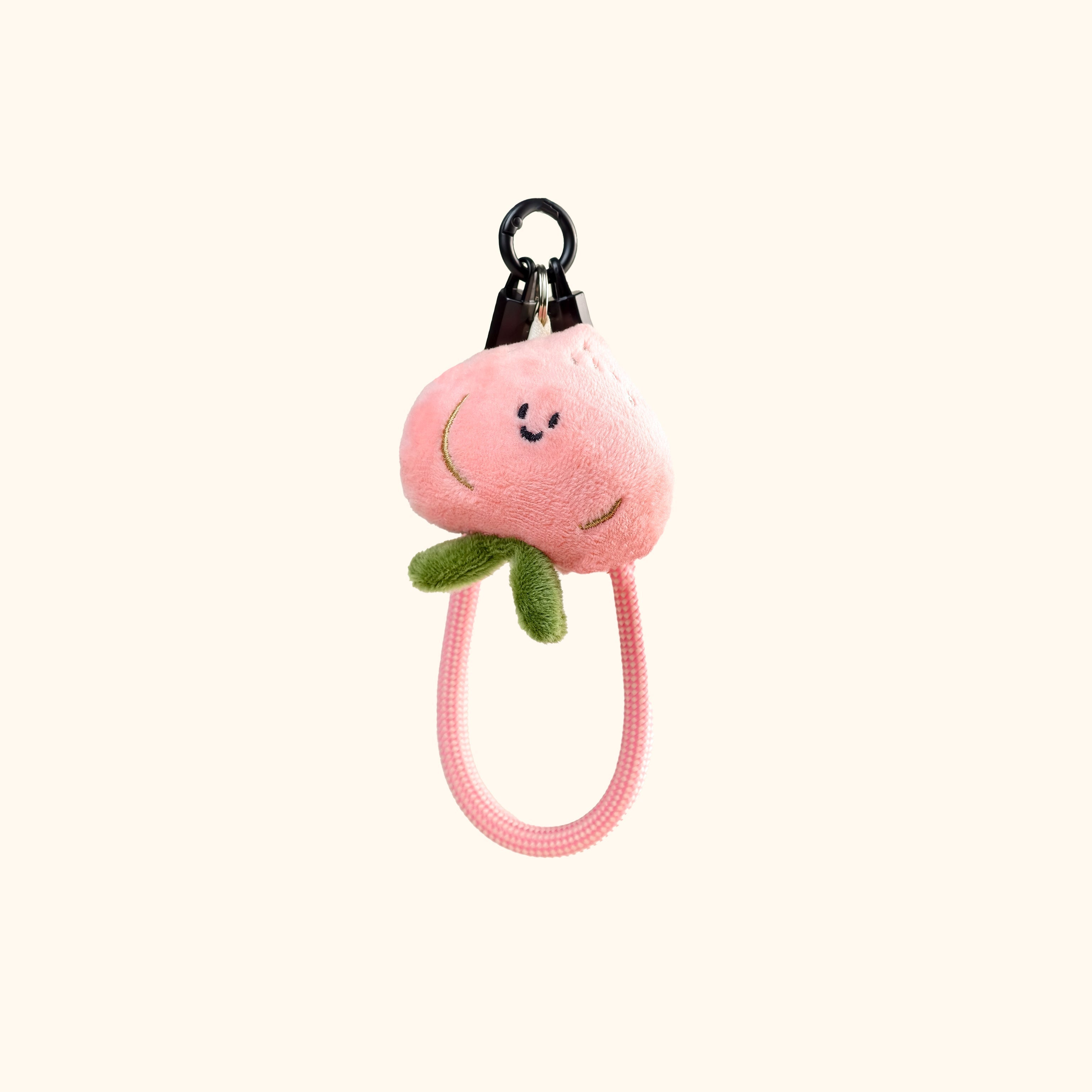 LuLuFun Studio Peach Plush Bag Charm – Soft Kawaii Fruit Keychain