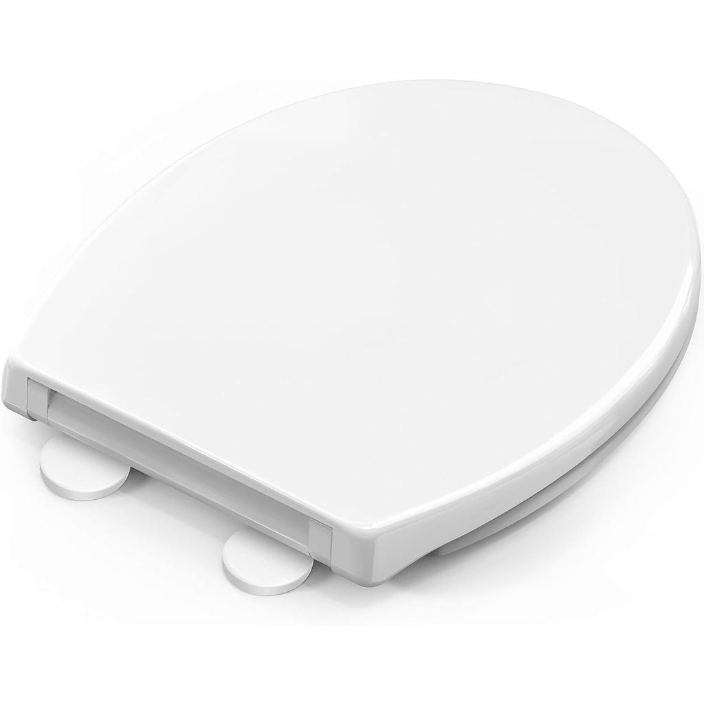 STOREMIC O-Shape Soft Close Toilet Seat | White Anti-Bacterial Lid