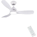 CJOY 42" White Ceiling Fan with Dimmable LED Light and Remote | Quiet DC Motor