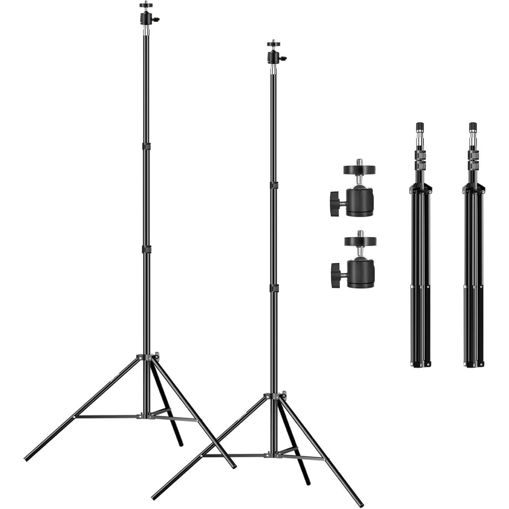 Emart 62" Aluminum Light Stand | Adjustable Camera Tripod 2-Pack