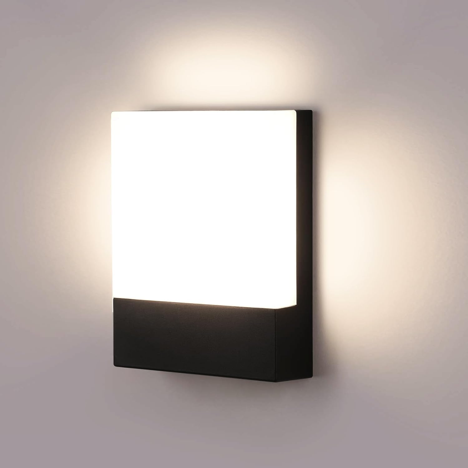 Lightsjoy 18W LED Outdoor Wall Light – IP65 Waterproof Sconce, Black