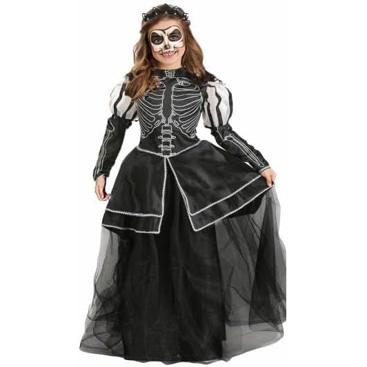 Massive Discounts Girls Skeleton Princess Halloween Costume Gown