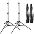 EMART 7ft Light Stands 2-Pack – Aluminum Photography Tripods with Case