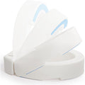 OasisSpace Hinged Toilet Seat Riser | 10cm Elevated Elongated Seat