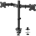 HUANUO Dual Monitor Stand – Heavy Duty Steel Desk Mount for 13-32" Screens