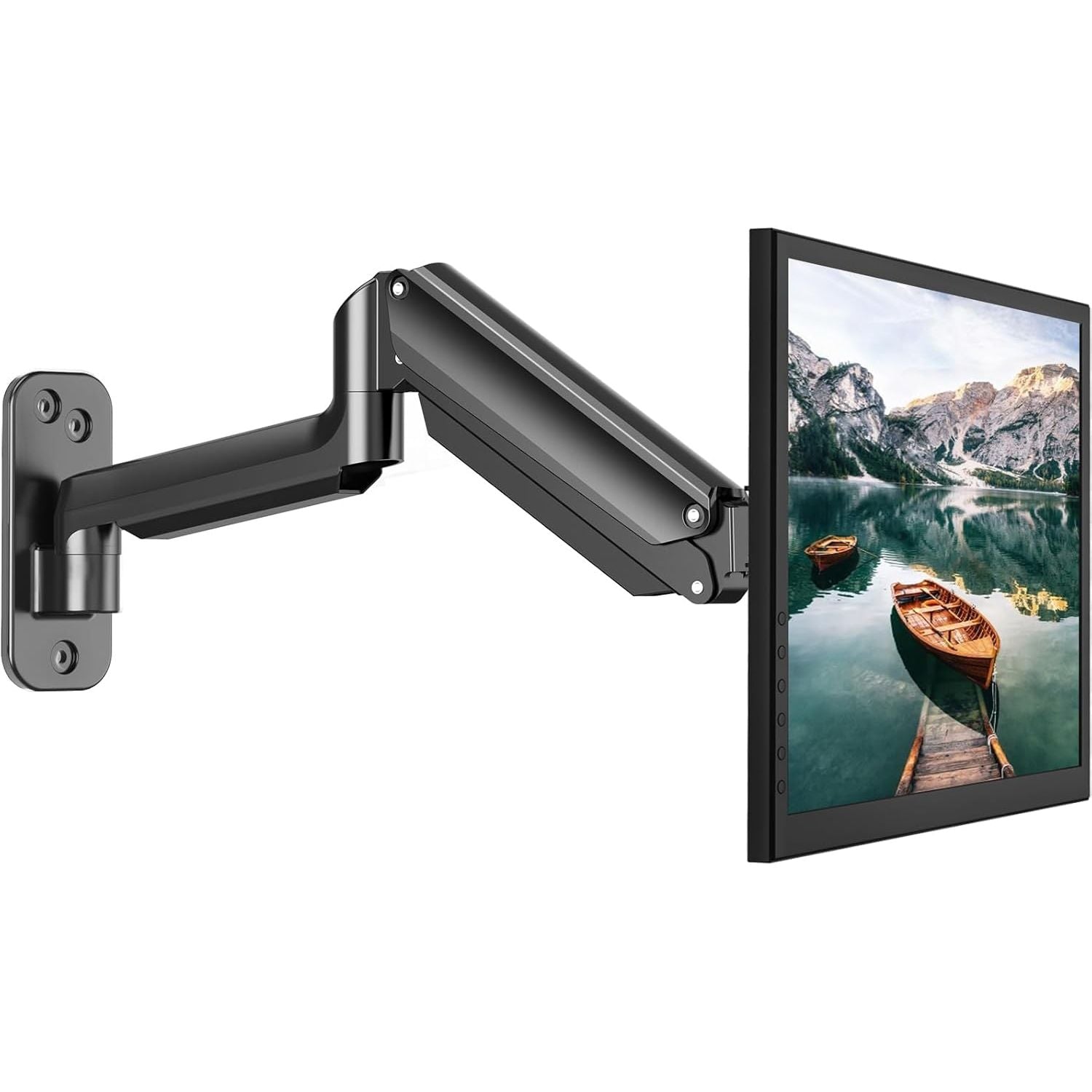 HUANUO Monitor Wall Mount – Gas Spring Arm for 17–32" VESA Screens
