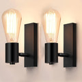 Massive Discounts Industrial Wall Sconce | Rotatable E27 Black 2-Pack