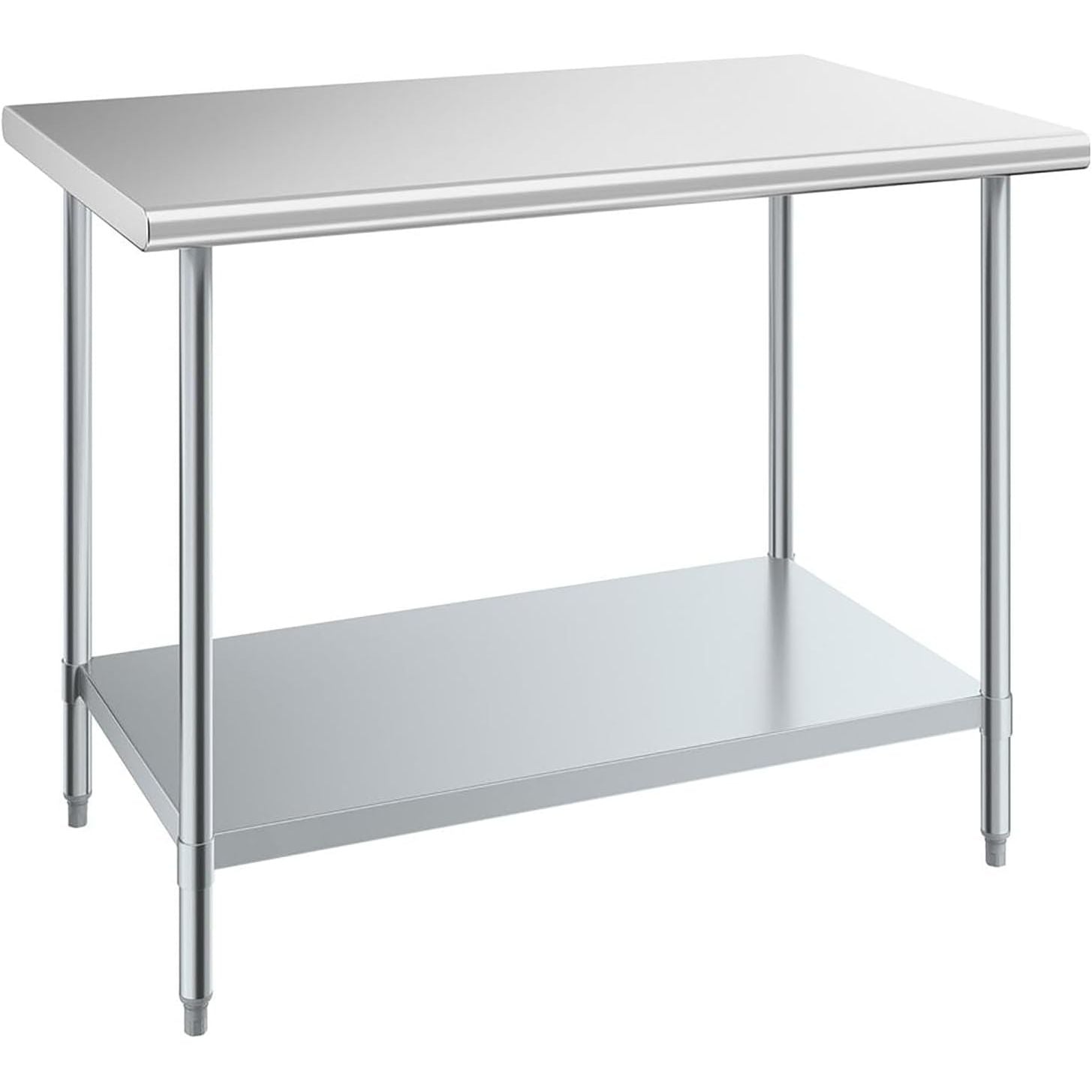 Nisorpa Stainless Steel Kitchen Prep Table with Undershelf - 90x60cm