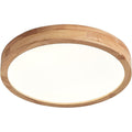 Schindora Wooden LED Ceiling Light – 20W Oak Flush Mount 4500K Ø30cm