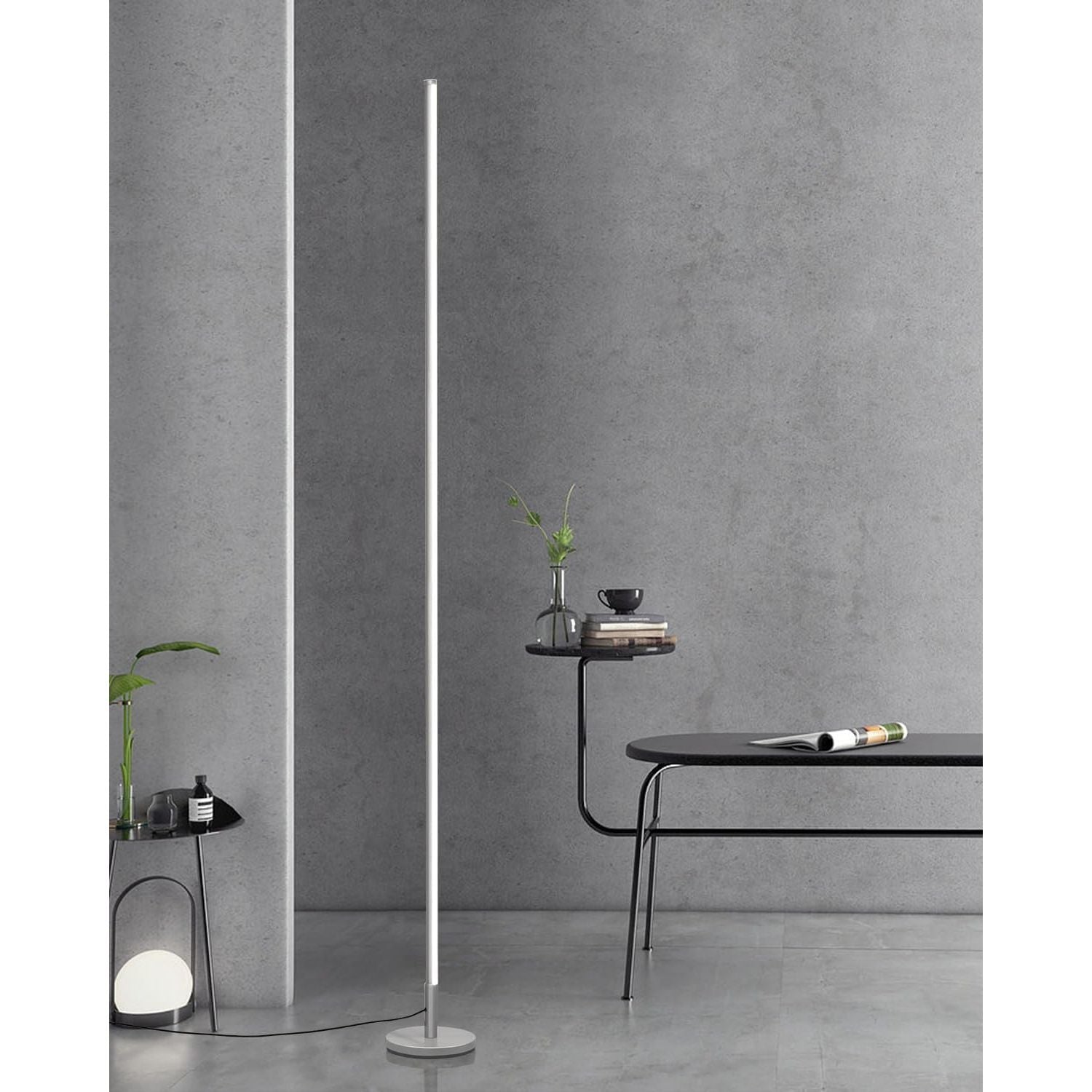 TACAHE Dimmable LED Corner Floor Lamp – 57" Minimalist Ambient Light