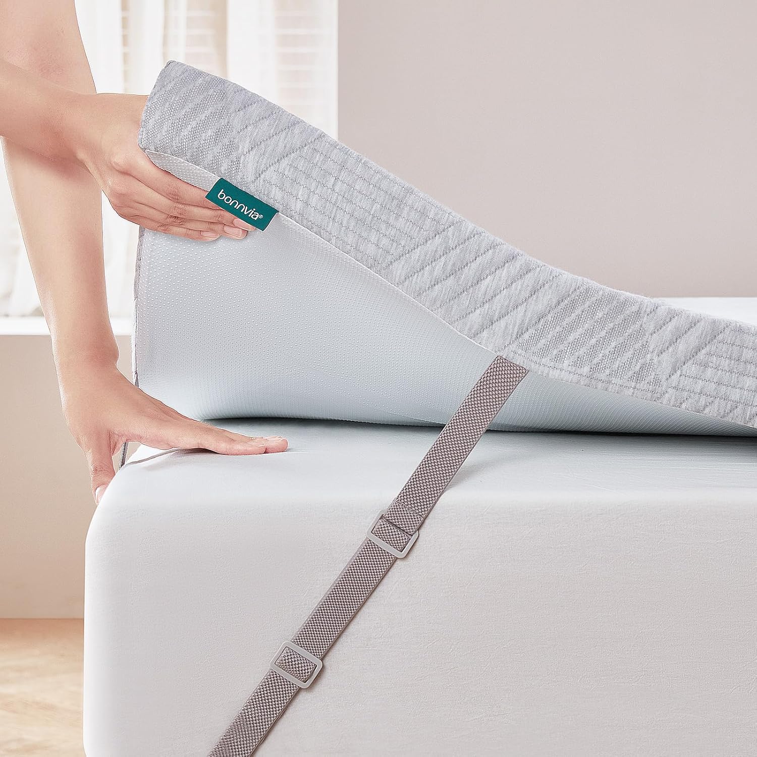 Bonnvia Double Mattress Topper | 7cm Thick Memory Foam & Bamboo Cover