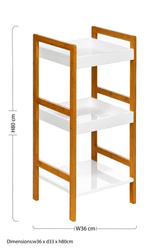 Orsina Versi White High Gloss 3 Tier Small Shelf Unit – Modern Storage