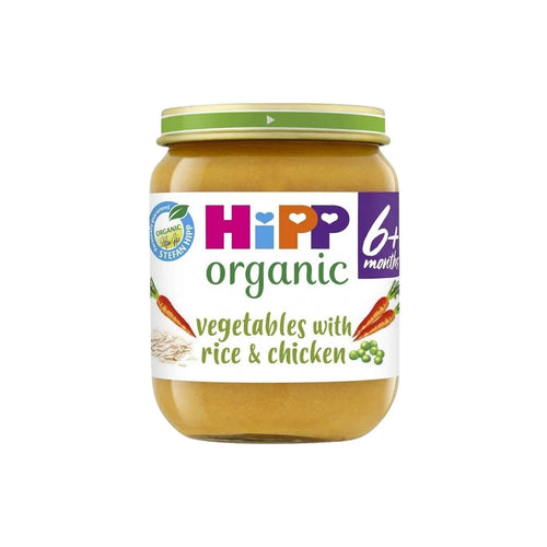 HiPP Organic Vegetables with Rice & Chicken Baby Food Jar 6+ months 125g