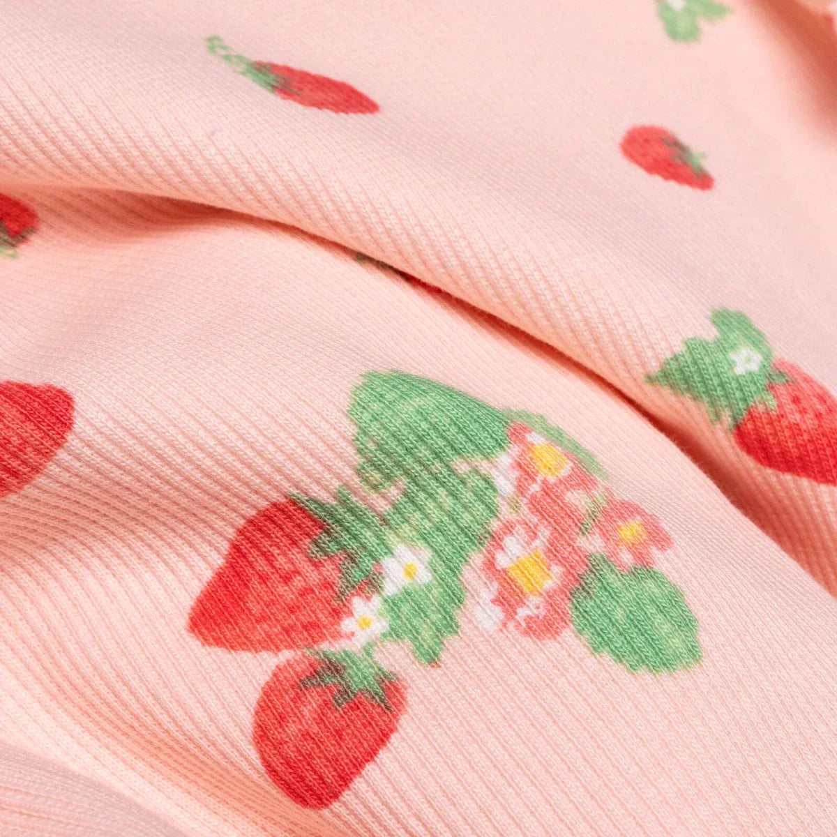 HelloBaby Girls Blouse & Leggings Set Cherry Print Berry Belle Crew Neck Full Length Short Sleeve - Pink Printed