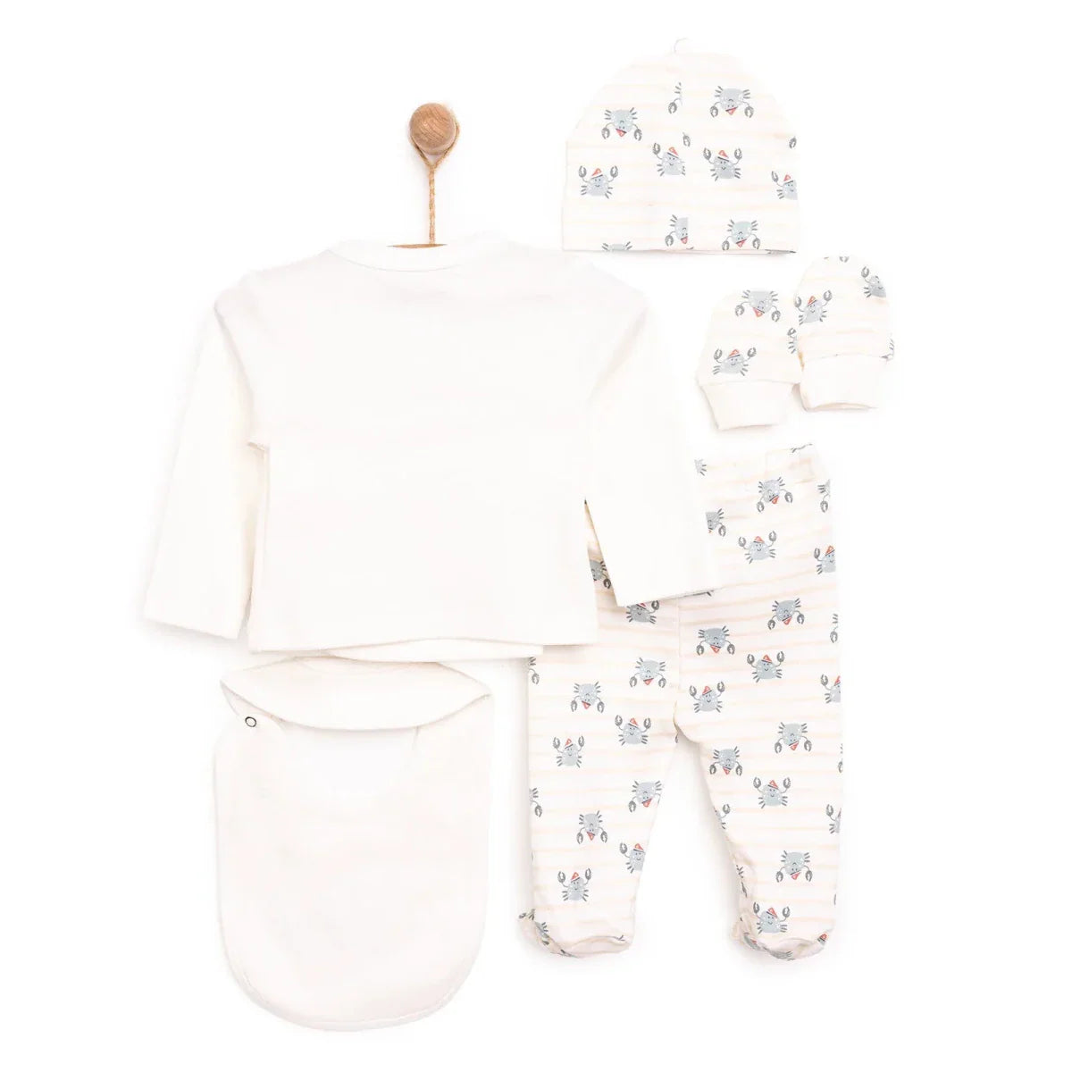 HelloBaby Newborn 5 pcs Starter Set - Ecru