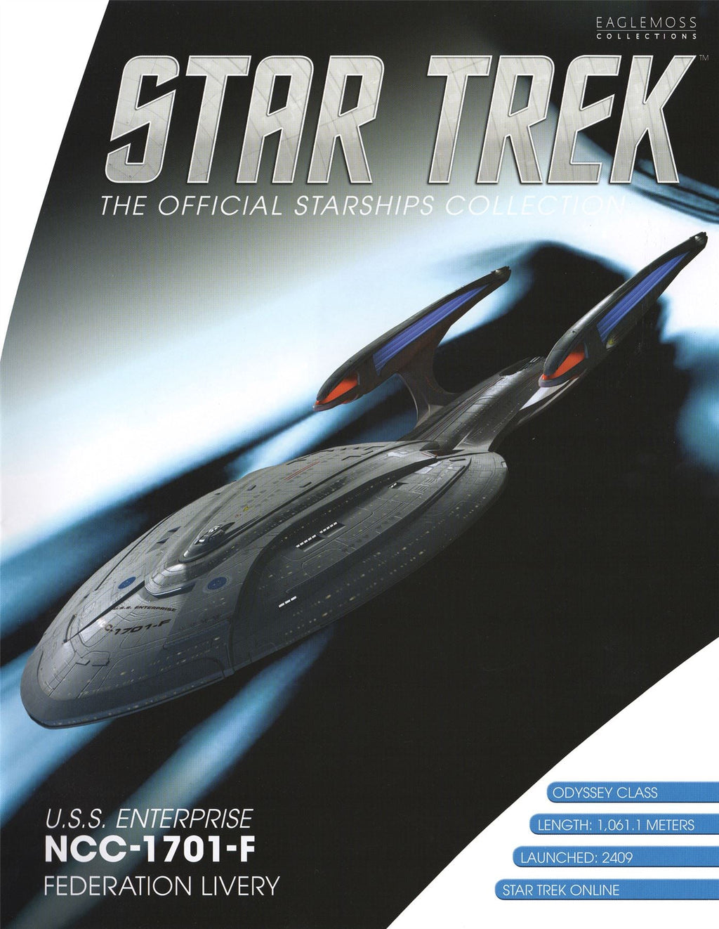 #13 U.S.S. Enterprise NCC-1701-F (Federation Livery) Model Die Cast Ship BONUS ISSUE (Eaglemoss / Star Trek)