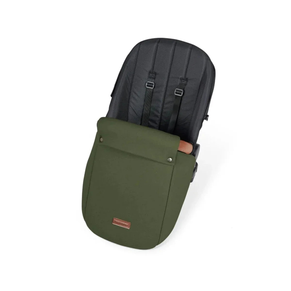 Ickle Bubba Stomp Luxe Travel System with i-Size Stratus Car Seat & ISOFIX Base 12 pcs - Black & Woodland & Tan