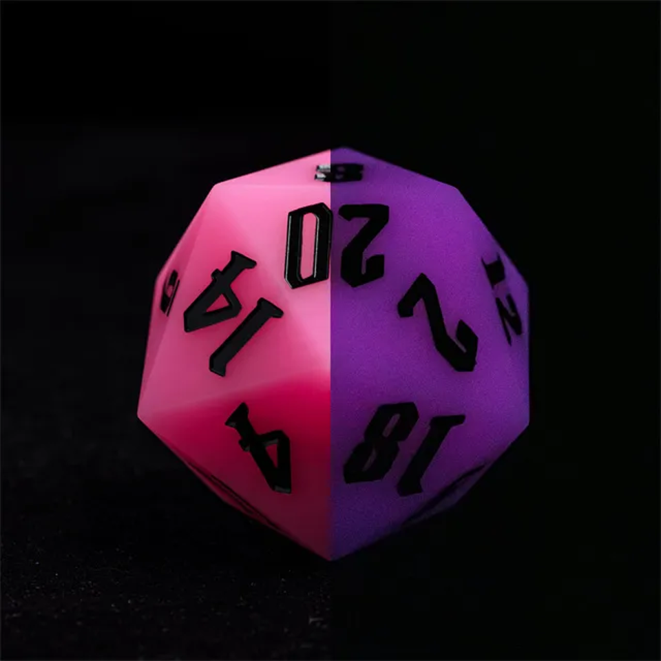 Jester's Bounce | Silicone D20 | Single Dice | Pink