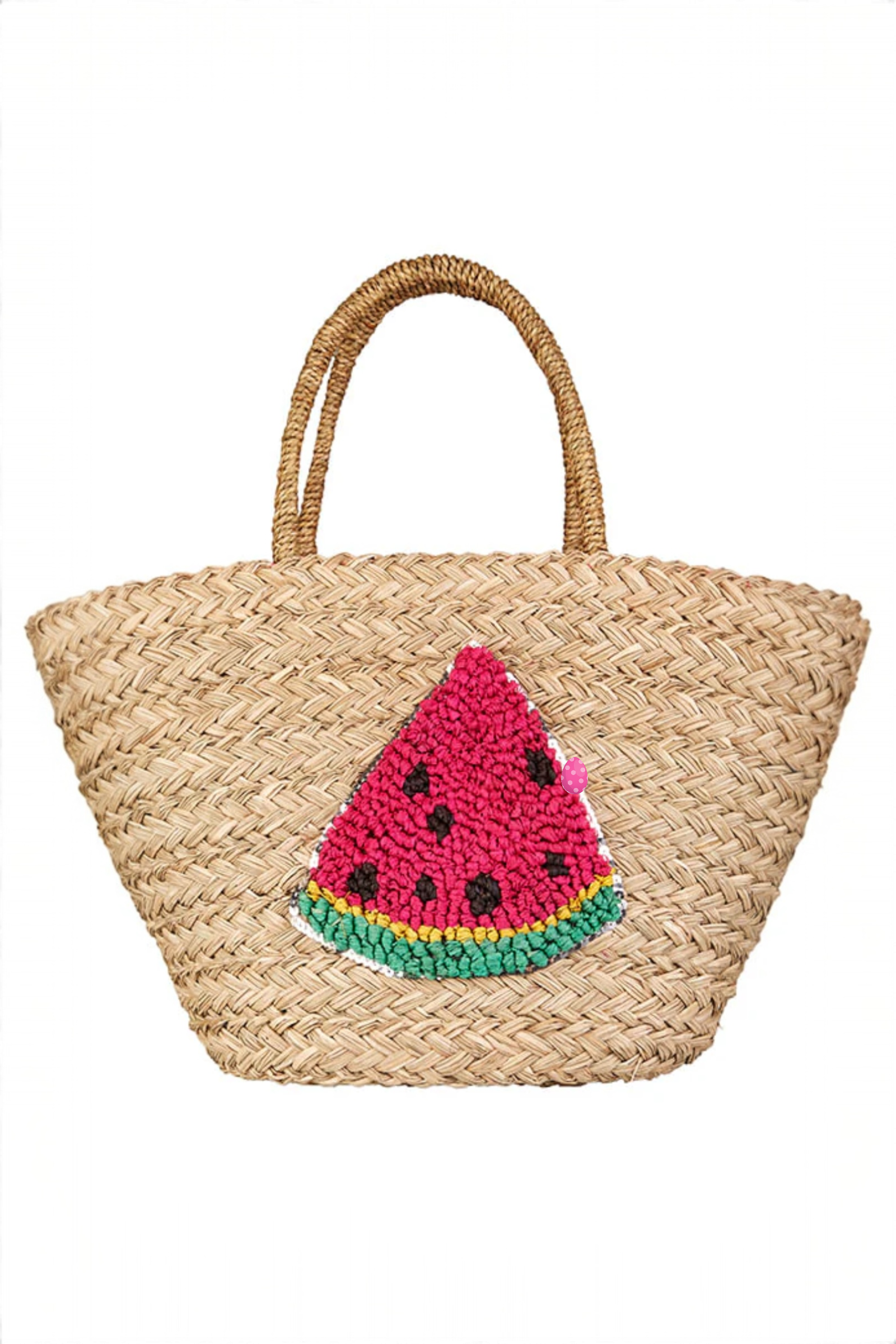 Louche Winnie Straw Bag With Watermelon