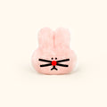 Pink Bunny Plush Charm – Handmade Polar Fleece Rabbit Toy by LuLuFun Studio