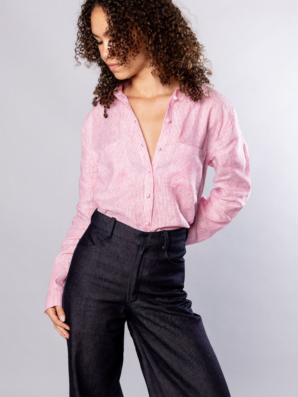 No More Nobody Katherina High-Waisted Wide-Leg Organic Denim Jeans