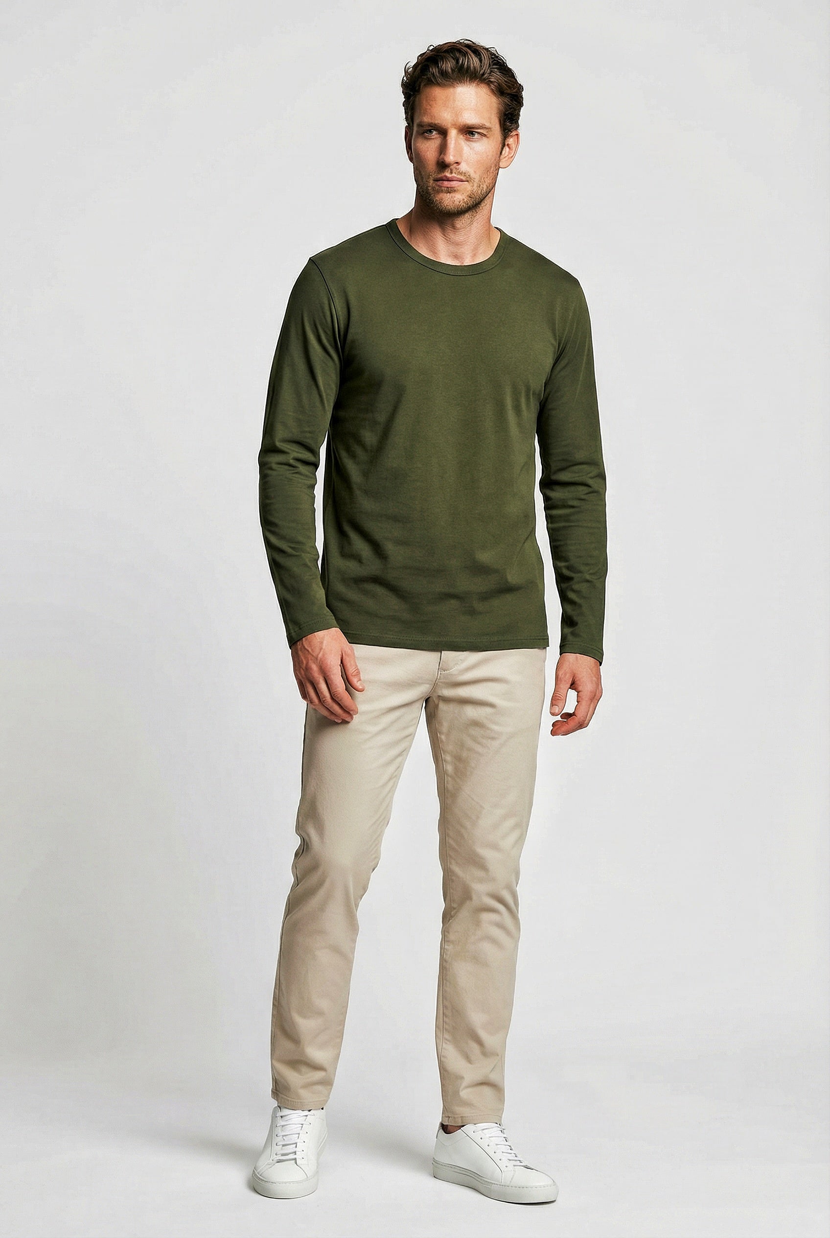Bevis Long Sleeve Cotton T-shirt - Bottle