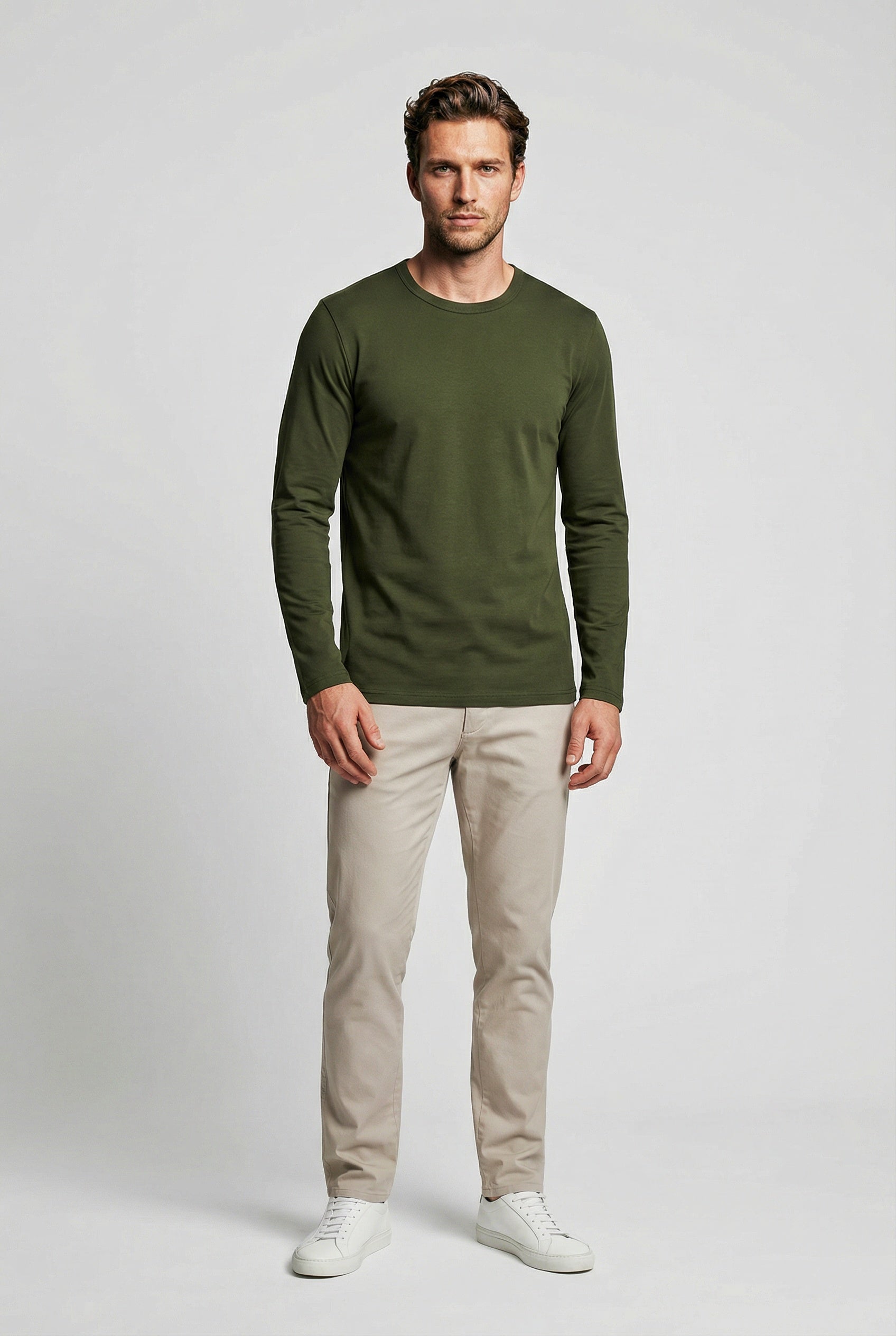 Bevis Long Sleeve Cotton T-shirt - Bottle