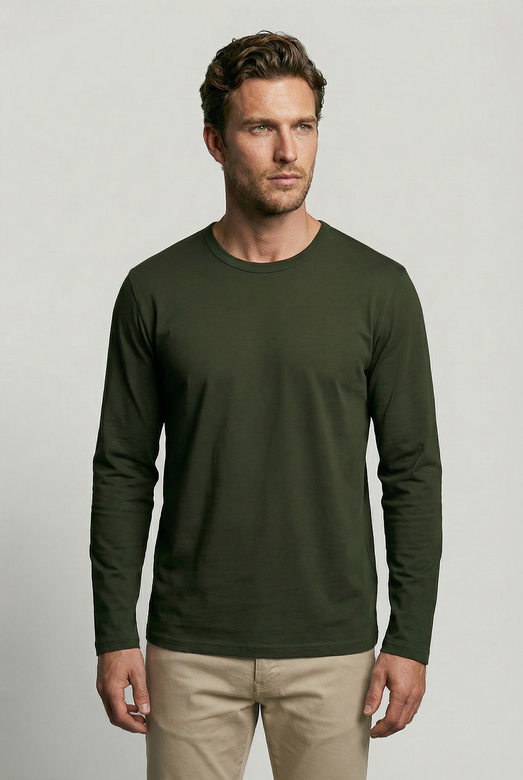 Bevis Long Sleeve Cotton T-shirt - Bottle