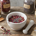 Orsina From Scratch Large Mortar and Pestle – White Ceramic Spice Grinder