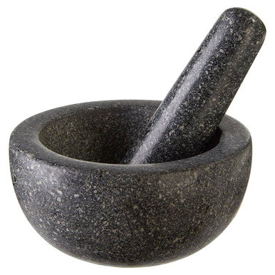 Orsina Norse Speckled Charcoal Granite Tall Mortar and Pestle
