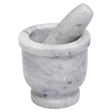 Orsina Salerno White Marble Mortar and Pestle – Large Spice Grinder