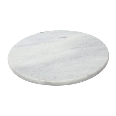 Orsina Salerno White Marble Lazy Susan – Rotating Stone Serving Tray