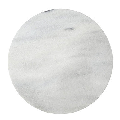 Orsina Salerno White Marble Lazy Susan – Rotating Stone Serving Tray