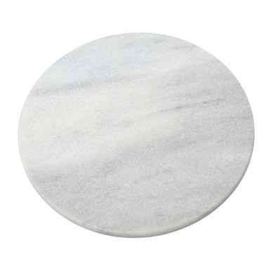 Orsina Salerno White Marble Lazy Susan – Rotating Stone Serving Tray