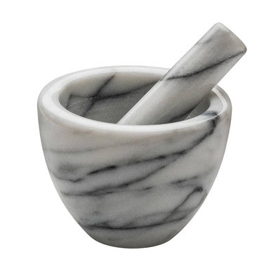 Orsina Salerno White Marble Mortar and Pestle – Spice Grinder Tool