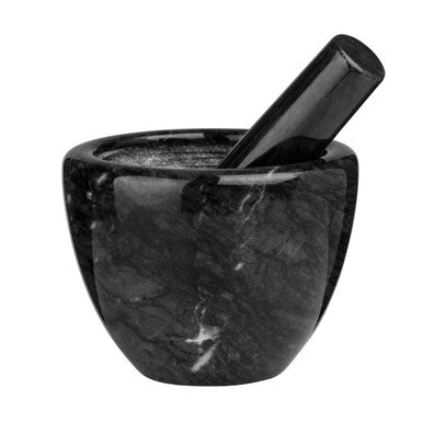 Orsina Marmore Black Marble Mortar and Pestle – Solid Stone Spice Grinder