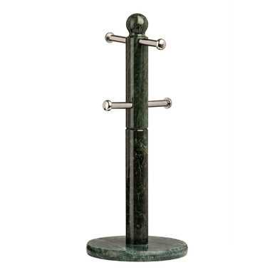 Orsina Green Marble Mug Tree – 4 Cup Kitchen Countertop Organizer