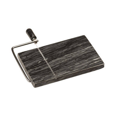 Orsina Black Marble Cheeseboard with Stainless Steel Wire Slicer