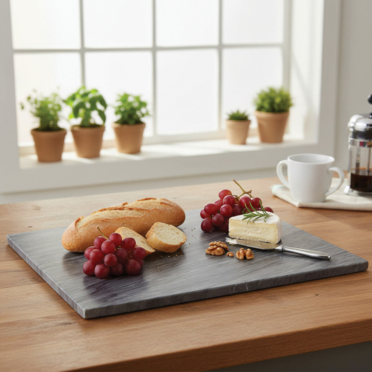 Orsina Black Marble Large Chopping and Serving Board – Honed Stone