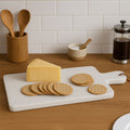 Orsina Kindia White Marble Paddle Board – Curved Handle Serving Tray