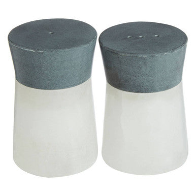 Orsina Bulgari Salt and Pepper Set – White and Grey Tapered Shakers