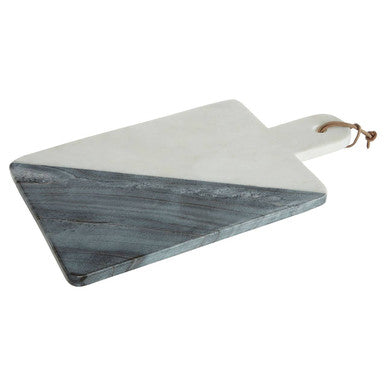 Orsina Bulgari White and Grey Marble Paddle Board Serving Platter