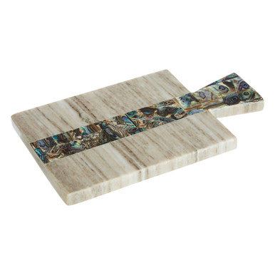 Orsina Imogen Small Beige Marble Paddle Board with Paua Shell Inlay