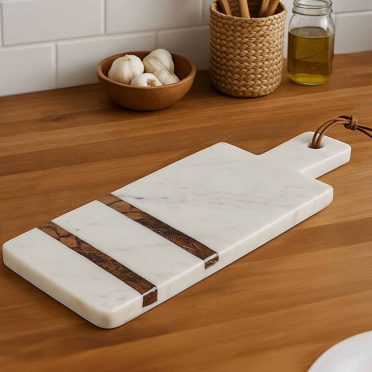 Orsina Annika Marble Paddle Board – White and Brown Forest Stone