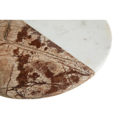 Orsina Annika Round Marble Paddle Board – White and Brown Stone