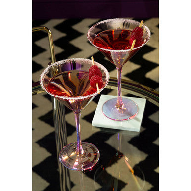 Orsina White Marble Coasters with Brass Holder - Set of 4 Square Coasters