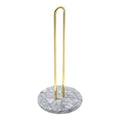 Orsina Delphine White Marble and Brass Kitchen Roll Holder Stand