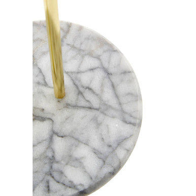 Orsina Delphine White Marble and Brass Kitchen Roll Holder Stand