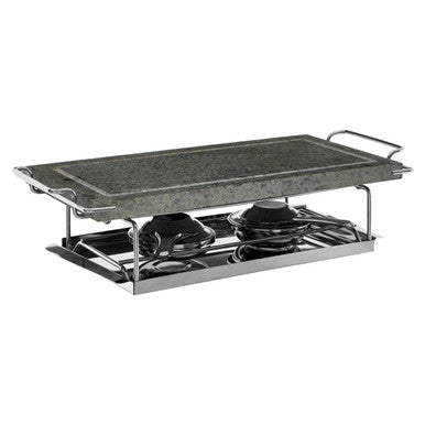 Orsina Damien Tabletop Hot Stone Griddle – Green Marble & Chrome