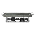 Orsina Damien Tabletop Hot Stone Griddle – Green Marble & Chrome